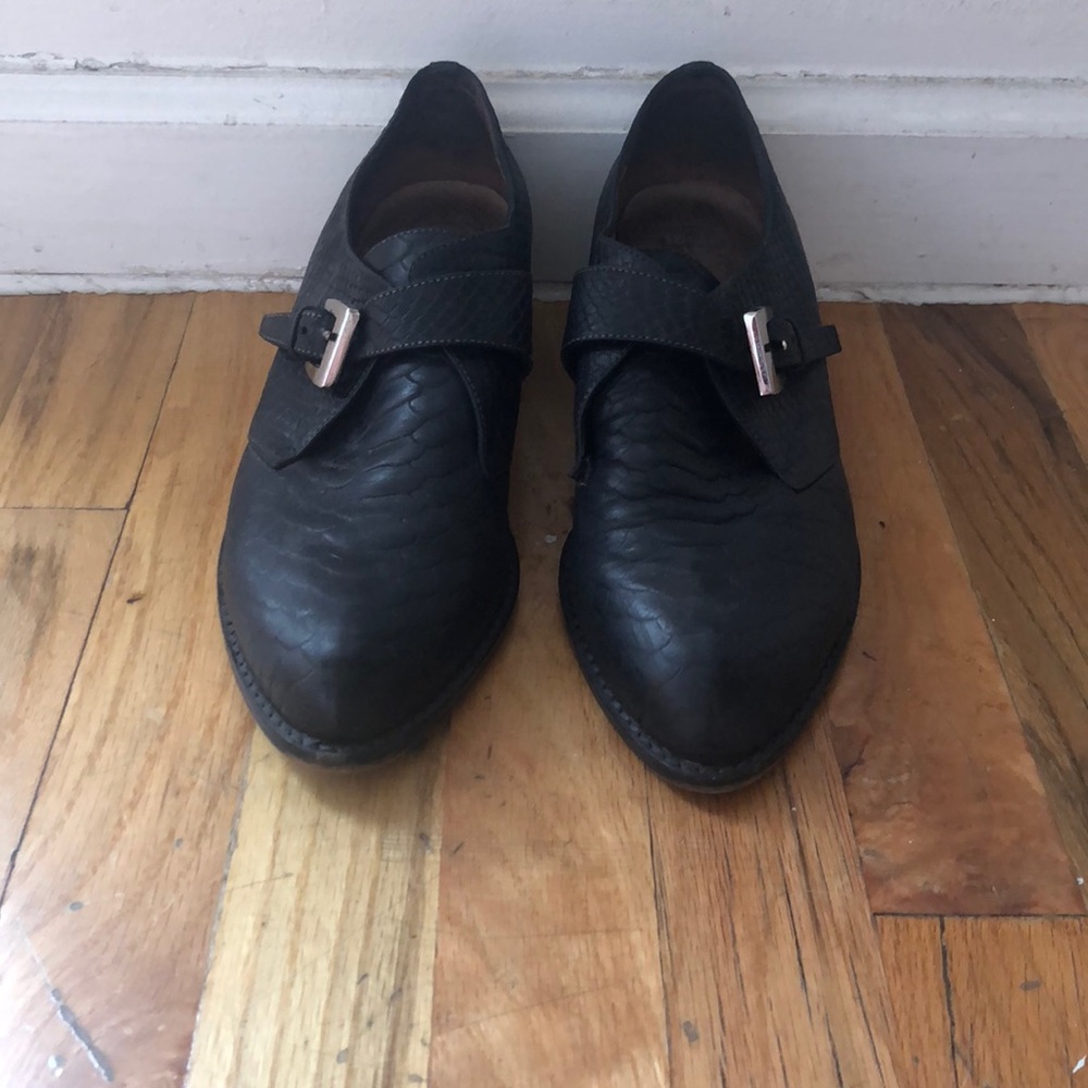 Jeffrey Campbell heeled pilgrim shoe